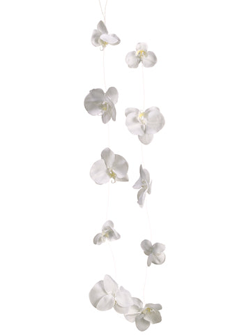 6' Phalaenopsis Orchid Garland Cream (pack of 12)