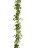 6' Muscari/Berry/Mini Flower Garland Purple (pack of 4)