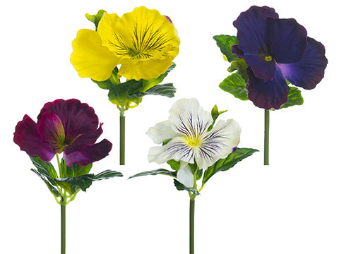 6" Pansy Pick (4 Colors/ Assortment) Assorted (pack of 96)