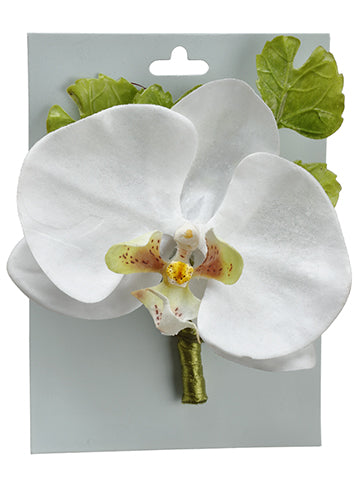 4" Phanopnosis Orchid Corsage  White (pack of 4)