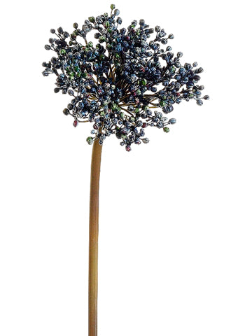 24" Allium Bud Spray  Two Tone Blue (pack of 12)