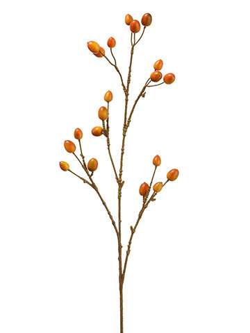 30" Rosehip Spray  Orange (pack of 12)