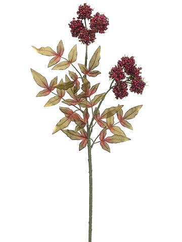 29" Bubble Berry Spray  Burgundy Purple (pack of 12)