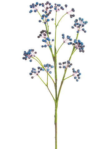28.5" Berry Spray  Blue Brown (pack of 24)