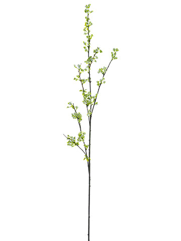 53" Wild Blossom Spray  White Green (pack of 12)