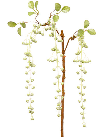 30" Polyurethane Berry Hanging Spray Green (pack of 12)