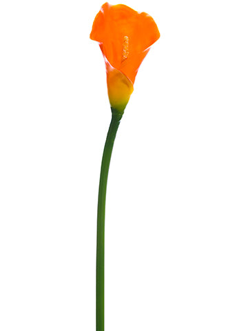 25" Calla Lily Spray  Orange (pack of 6)