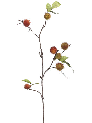 45" Mixed Chestnut Spray  Orange Olive Green (pack of 12)