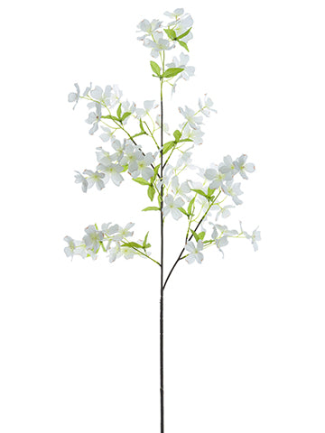 39" Dogwood Spray  White (pack of 12)
