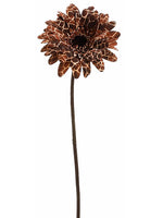 25" Snake Skin Print Gerbera Daisy Spray Two Tone Burnt (pack of 12)