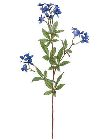 22.5" Forest Flower Spray  Royal Blue (pack of 12)