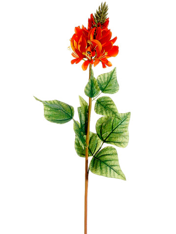 28" Flame Tree Flower Spray  Orange (pack of 12)