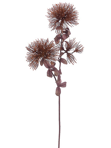 35" Dried Look Red Silky Oak Spray Brown (pack of 8)