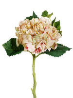 15" Hydrangea Spray w/Water-Resistant Stem Peach Pink (pack of 12)