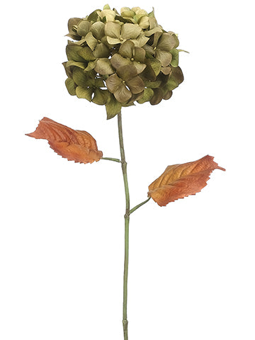 27.5" Hydrangea Spray  Green Moss (pack of 12)