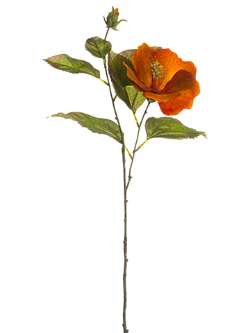 27.5" Hibiscus Spray  Rust (pack of 12)