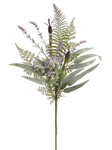 30" Lavender/Eucalyptus/Fern Spray Lavender Green (pack of 6)