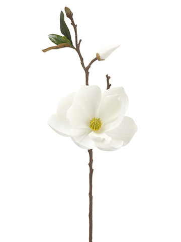 22.5" Magnolia Spray  White (pack of 12)