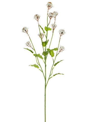 31" Mountain Flower Spray  White (pack of 12)