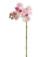27" Real Touch Phalaenopsis Orchid Spray With 5 Flowers Pink (pack of 12)