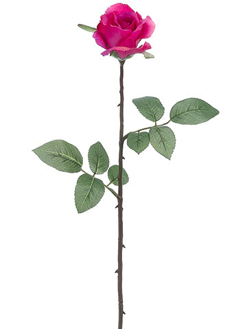 25.5" Rose Spray  Fuchsia (pack of 12)