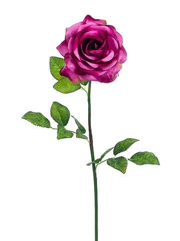 31" Leather-Look Open Rose Spray Orchid Two Tone (pack of 12)
