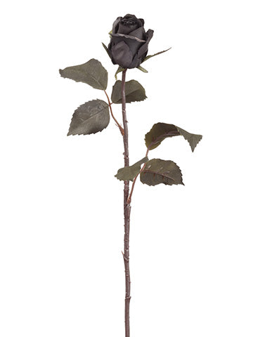 21.5" Small Cottage Rose Bud Spray Black (pack of 12)