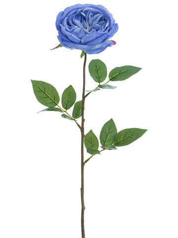 28" Cabbage Rose Spray  Delphinium Blue (pack of 12)
