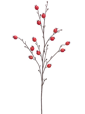40" Rosehip Spray  Burgundy (pack of 12)