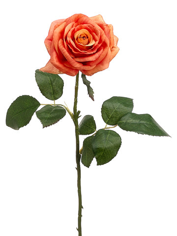 25.5" Open Rose Spray  Light Coral (pack of 12)
