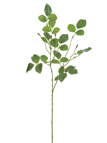 26.5" Sparkle Rose Leaf Spray  Green (pack of 12)