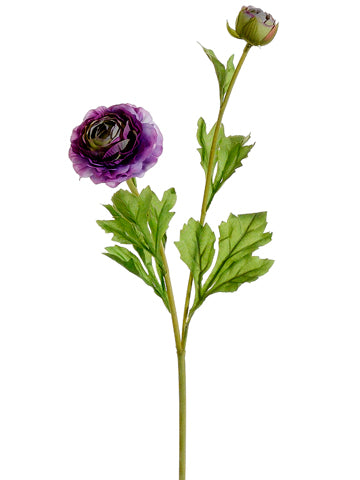 25.5" Ranunculus Spray  Amethyst (pack of 12)