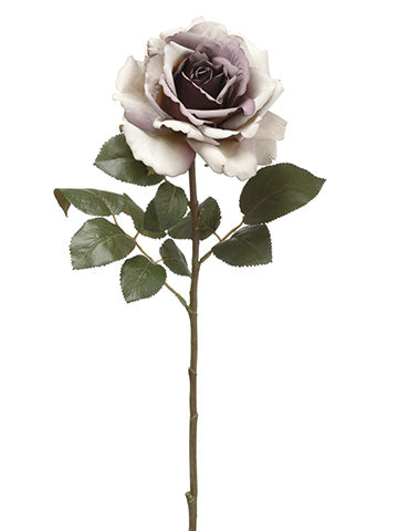 26" Open Rose Spray  Antique Plum (pack of 24)