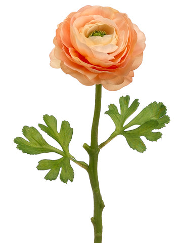 12.5" Ranunculus Spray  Coral (pack of 12)