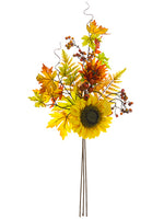 30" Sunflower/Berry/Fern /Maple Spray Yellow Gold (pack of 6)