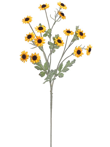 29" Mini Sunflower Spray  Yellow Gold (pack of 12)