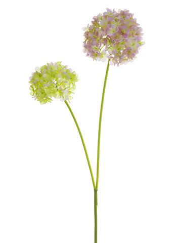 19" Snowball Spray  Pink Green (pack of 12)
