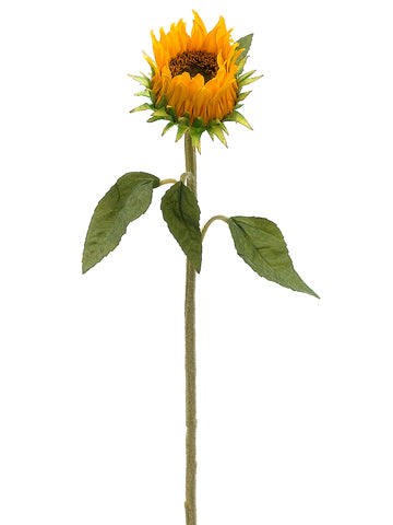 24.5" Sunflower Bud Spray  Yellow (pack of 12)