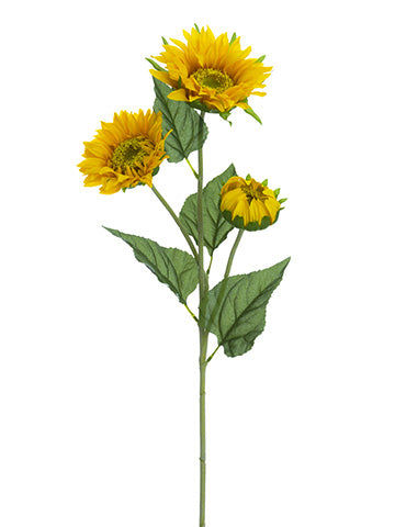 32" Sunflower Spray  Yellow (pack of 12)