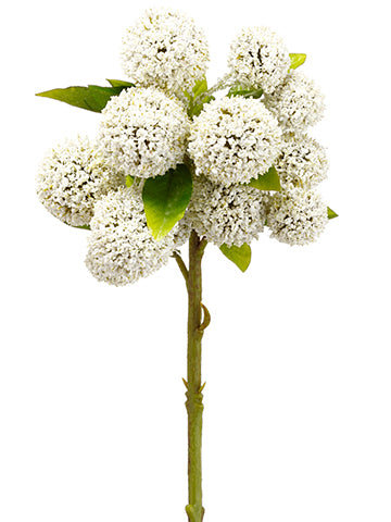 12" Thistle Ball Spray  Green Cream (pack of 24)