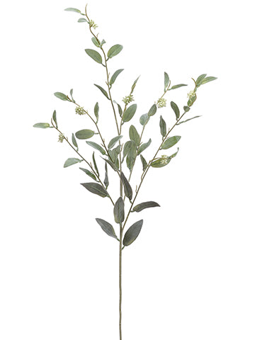 40" Wintergreen With Bud Spray  Cream (pack of 12)
