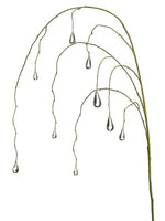 62" Faux Crystal Water Drop Hanging Spray Clear (pack of 12)