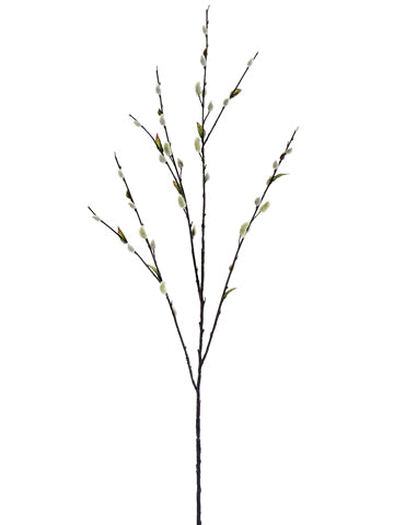48" Pussy Willow Spray  Green (pack of 12)