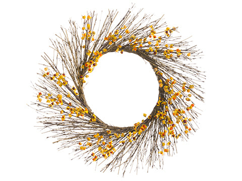 24" Bittersweet Wreath  Orange (pack of 2)