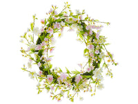 20" Cherry Blossom Wreath  White Pink (pack of 2)