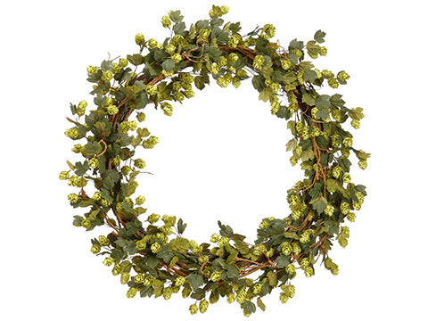 35" Hops/Twig Wreath  Green (pack of 1)