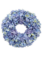 22" Hydrangea Wreath  Purple Blue (pack of 2)