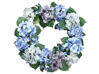 20" Hydrangea Wreath  Delphinium Lavender (pack of 4)