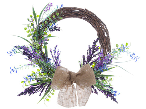 20" Lavender Wreath  Lavender Purple (pack of 2)