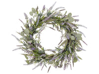 22" Lavender/Eucalyptus Wreath Lavender Green (pack of 4)
